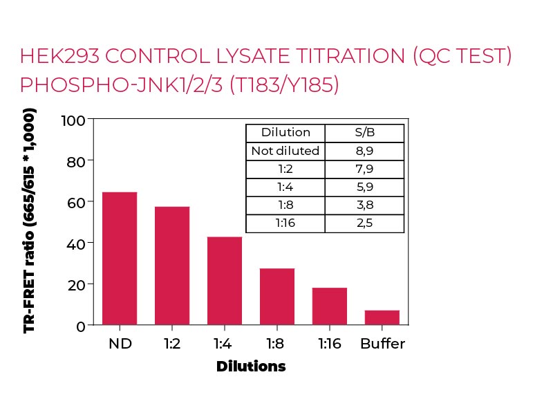 HEK293 control lysate titration (QC Test) Phospho-JNK1-2-3 (T183-Y185)