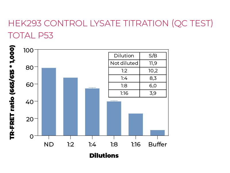 HEK293 control lysate titration (QC Test) Total P53