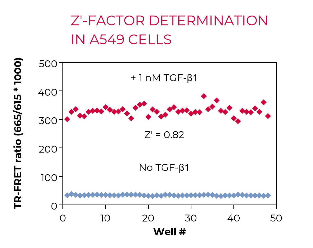 Z'-factor determination in HeLa cells